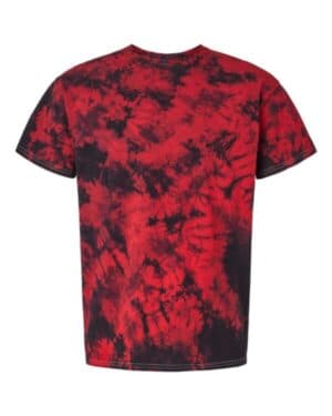 BLACK/ RED CRYSTAL Dyenomite 200CR crystal tie-dyed t-shirt