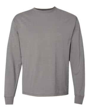 CONCRETE GREY Comfortwash by hanes GDH200 garment-dyed long sleeve t-shirt