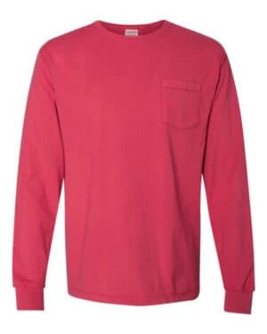 GDH250 garment-dyed long sleeve t-shirt with a pocket