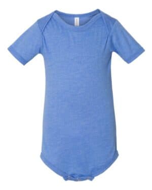 HEATHER COLUMBIA BLUE Bella canvas 100B infant jersey one piece