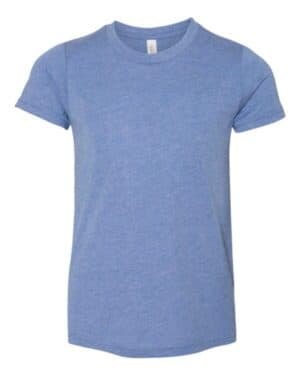 BLUE TRIBLEND Bella canvas 3413Y youth triblend tee