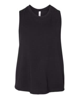 SOLID BLACK BLEND Bella canvas 6682 women's racerback crop tank