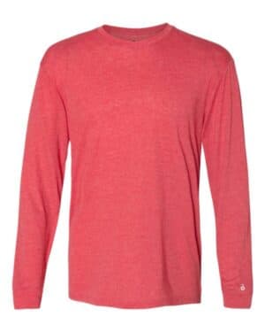 RED HEATHER Badger 4944 triblend performance long sleeve t-shirt