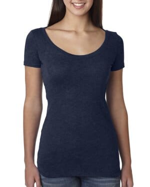 VINTAGE NAVY Next level apparel 6730 ladies' triblend scoop