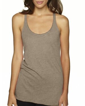 VENETIAN GRAY Next level apparel 6733 ladies' triblend racerback tank