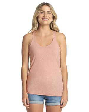 DESERT PINK Next level apparel 6733 ladies' triblend racerback tank