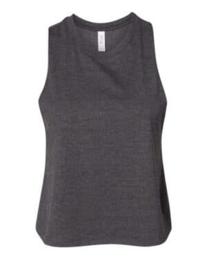 DARK GREY HEATHER Bella canvas 6682 women's racerback crop tank