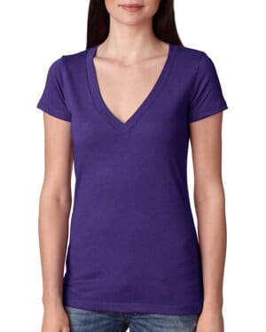 PURPLE RUSH Next level apparel 6740 ladies' triblend deep v