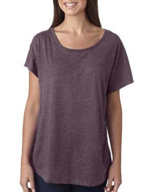 VINTAGE PURPLE Next level apparel 6760 ladies' triblend dolman t-shirt