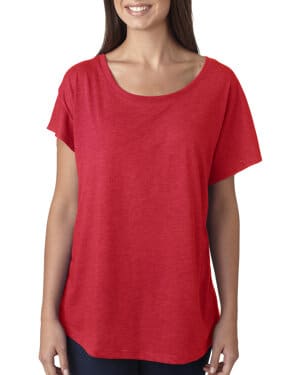 VINTAGE RED Next level apparel 6760 ladies' triblend dolman t-shirt