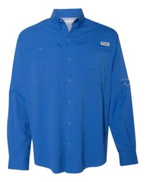 VIVID BLUE Columbia 128606 pfg tamiami ii long sleeve shirt