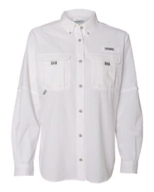 WHITE Columbia 139656 women's pfg bahama long sleeve shirt