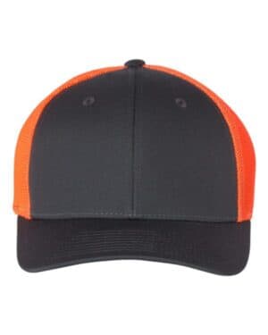 CHARCOAL/ NEON ORANGE Richardson 110 r-flex trucker cap
