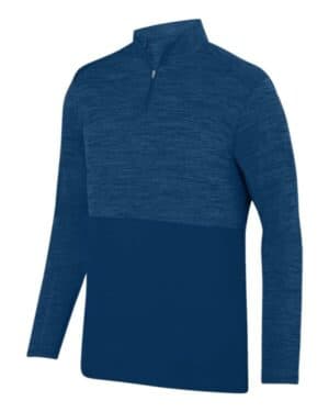 NAVY Augusta sportswear 2908 shadow tonal heather quarter-zip