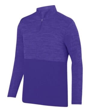 PURPLE Augusta sportswear 2908 shadow tonal heather quarter-zip