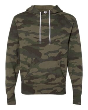 FOREST CAMO Independent trading co AFX90UN unisex lightweight hooded sweatshirt