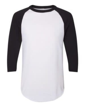 WHITE/ BLACK Augusta sportswear 4420 three-quarter raglan sleeve baseball jersey