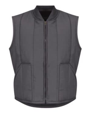 CHARCOAL Red kap VT22T quilted vest-tall sizes