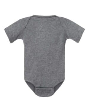 GRANITE HEATHER Rabbit skins 4400 infant baby rib bodysuit