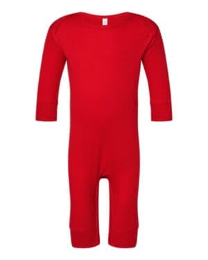 RED Rabbit skins 4412 infant long legged baby rib bodysuit
