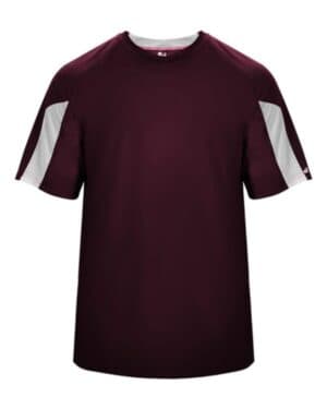 MAROON/ WHITE Badger 2176 youth striker t-shirt