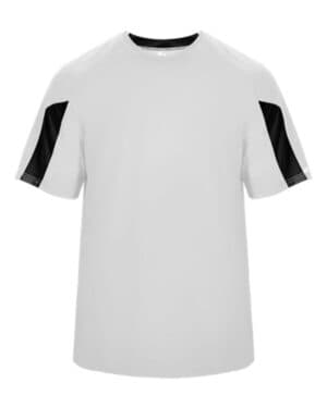 WHITE/ BLACK Badger 2176 youth striker t-shirt