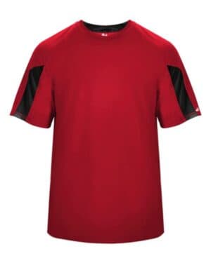 RED/ BLACK Badger 2176 youth striker t-shirt
