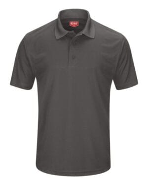 CHARCOAL SK96 short sleeve performance knit pocketless core polo