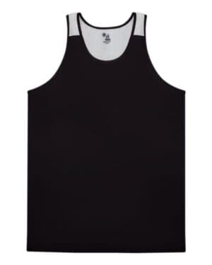 BLACK/ WHITE Alleson athletic 2668 youth ventback singlet