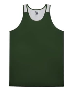 FOREST/ WHITE Alleson athletic 2668 youth ventback singlet