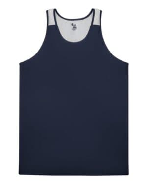 NAVY/ WHITE Alleson athletic 2668 youth ventback singlet