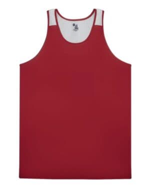 RED/ WHITE Alleson athletic 2668 youth ventback singlet