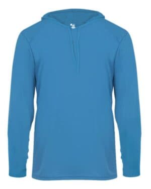 ELECTRIC BLUE Badger 4105 b-core hooded long sleeve t-shirt
