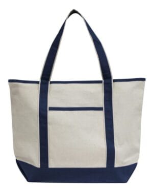 NATURAL/ NAVY OAD103 promotional heavyweight large boat tote