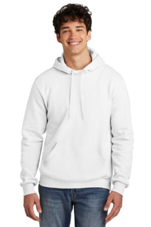 WHITE 700M jerzees eco premium blend pullover hooded sweatshirt