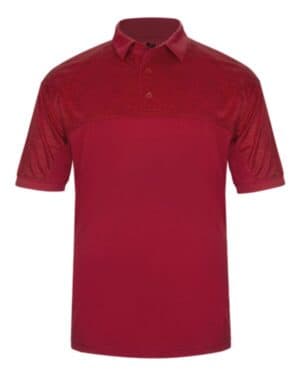 RED/ RED TONAL BLEND Badger 3341 tonal blend polo