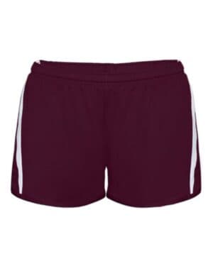 MAROON/ WHITE Alleson athletic 7274 women's stride shorts