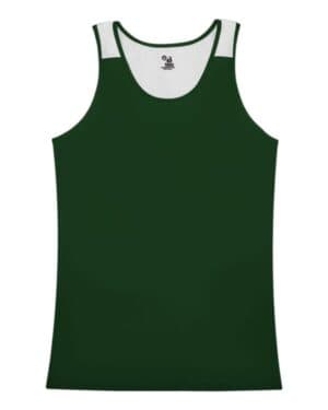 FOREST/ WHITE Alleson athletic 8968 women's ventback singlet