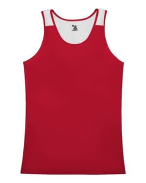 RED/ WHITE Alleson athletic 8968 women's ventback singlet