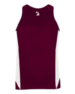 MAROON/ WHITE Alleson athletic 8967 stride women's singlet