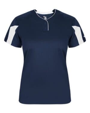 NAVY/ WHITE Alleson athletic 6176 women's striker placket