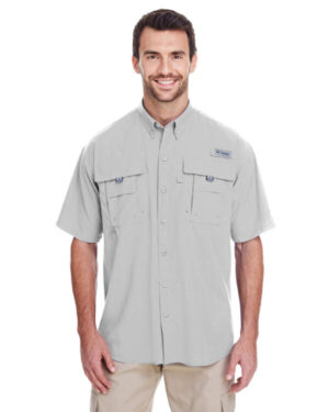 COOL GREY Columbia 7047 men's bahama ii short-sleeve shirt