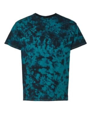 BLACK/ TEAL Dyenomite 200CR crystal tie-dyed t-shirt