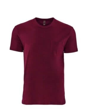 MAROON Next level 3605 cotton pocket t-shirt