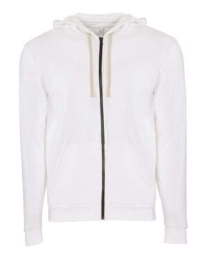 WHITE Next level 9602 santa barbara full-zip hoodie