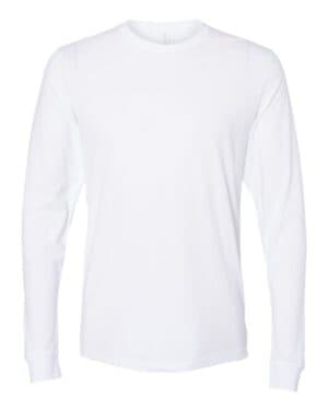 WHITE Next level 6411 sueded long sleeve t-shirt