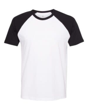 BLACK/ WHITE Next level 3650 cotton raglan t-shirt