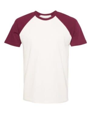 MAROON/ NATURAL Next level 3650 cotton raglan t-shirt