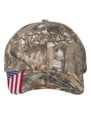 REALTREE EDGE Outdoor cap CWF305 camo with flag visor cap