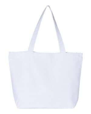 WHITE Q-tees Q611 25l zippered tote